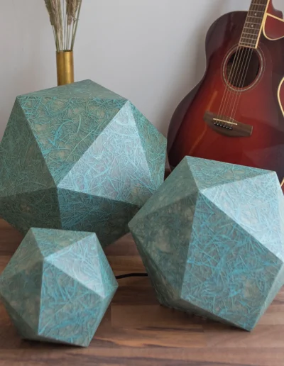 Hedron design lámpák kék