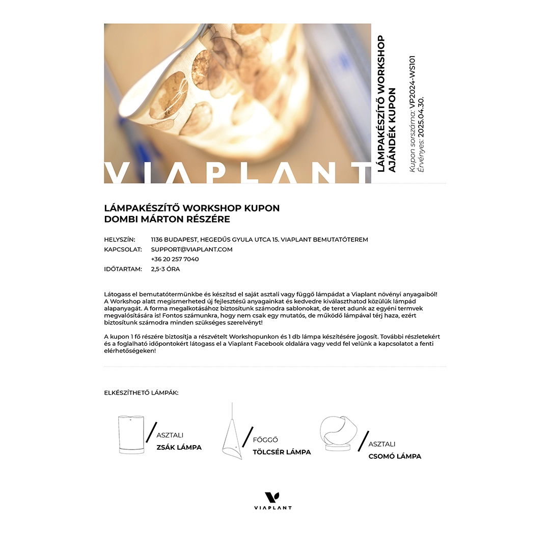 Viaplant workshop kupon